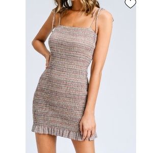 Smocked mini dress